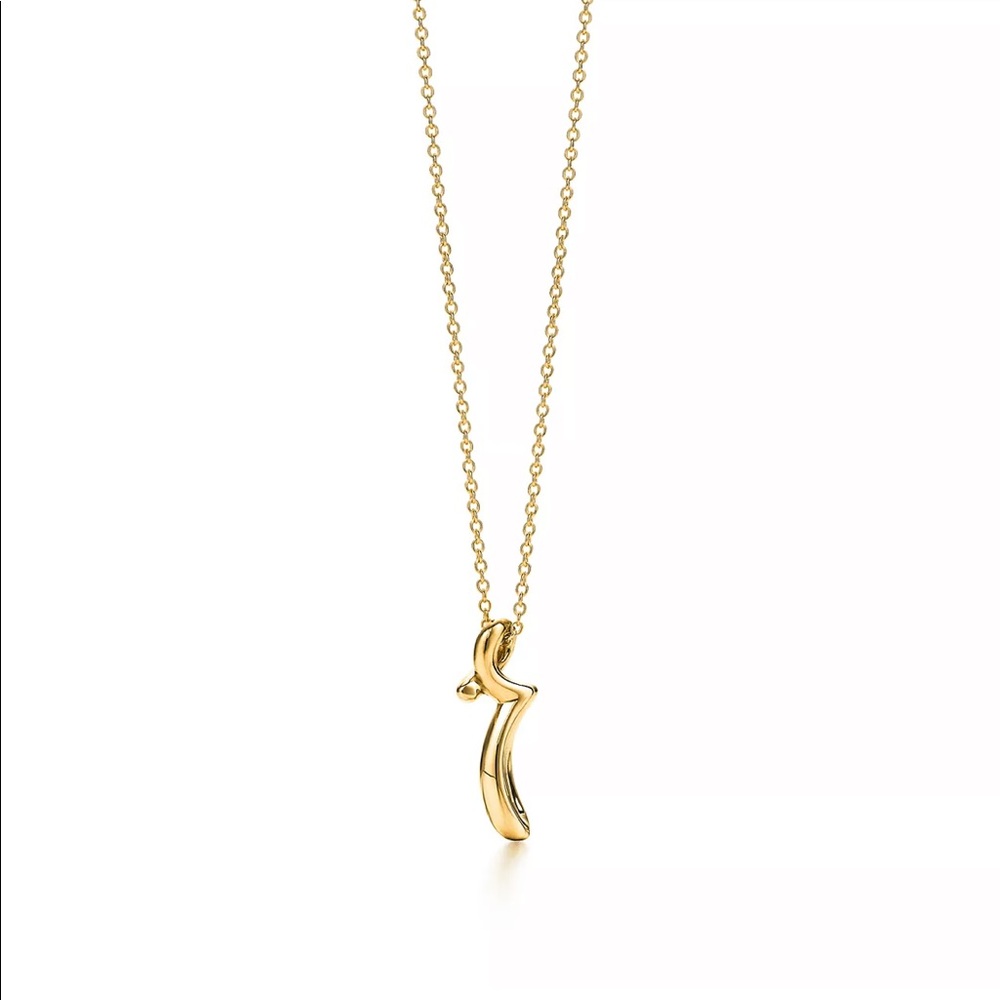 Tiffany & Co. Elsa Peretti® Letter "R" Pendant in 18k Yellow Gold